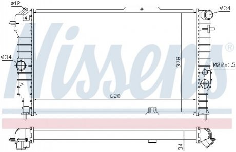 Радіатор OP CALIBRA(90-)2.0 i(+)[OE 03096385] NISSENS 630631