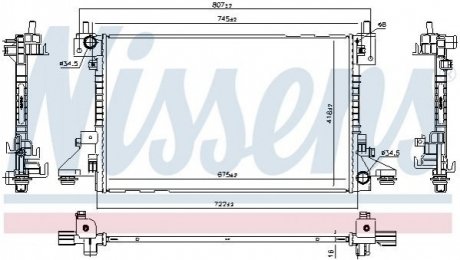 Купити Радіатор CT/GMC VOLT(11-)VOLT EV 150(+)[OE 20842016] NISSENS 630766 (фото1) підбір по VIN коду, ціна 6870 грн.