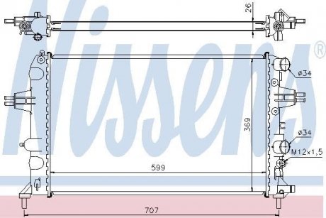 Купить OPEL Радиатор охлаждения Astra G 1.6 02- Opel Astra NISSENS 63095A (фото1) подбор по VIN коду, цена 3913 грн.