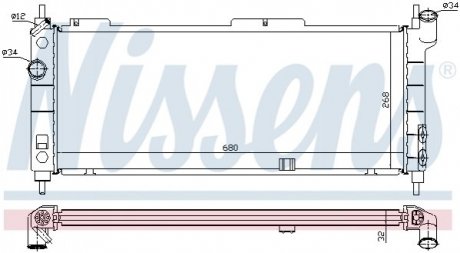 Радіатор охолоджування NISSENS 63254A