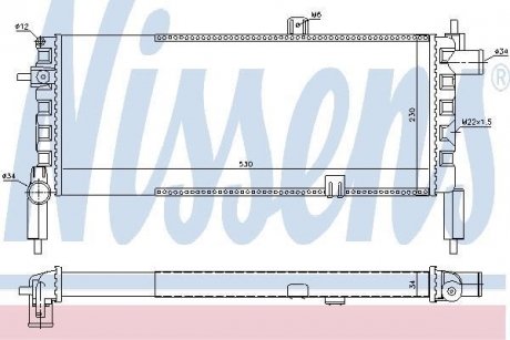 Радіатор OP CORSA A(82-)1.2(+)[OE 1300 016] Opel Corsa NISSENS 63287