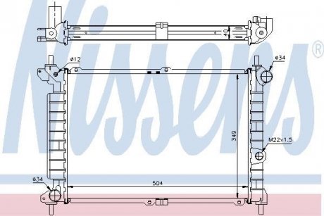 OPEL Радиатор охлаждения двигатель. ASTRA F 1,7 TD Opel Astra NISSENS 63291A