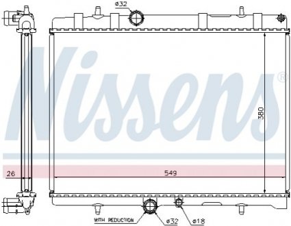 Радіатор системи охолодження Citroen Xsara NISSENS 63607A