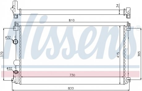 Купить Радиатор охлаждения Opel Movano NISSENS 63819 (фото1) подбор по VIN коду, цена 3397 грн.