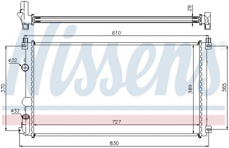 Купить Радиатор системы охлаждения Opel Movano, Renault Master NISSENS 63824A (фото1) подбор по VIN коду, цена 4570 грн.
