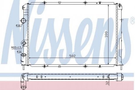 Купити Радіатор RN MEGANE I(95-)1.4 i(+)[OE 77 00 838 133] Renault Megane, Scenic NISSENS 63938A (фото1) підбір по VIN коду, ціна 3073 грн.