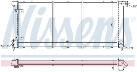 Купити VW Радіатор сист. охолодження GOLF II, JETTA II Volkswagen Golf, Jetta NISSENS 65175 (фото1) підбір по VIN коду, ціна 1796 грн.