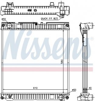 Купить Pадиатор NISSENS 67224A (фото1) подбор по VIN коду, цена 14992 грн.