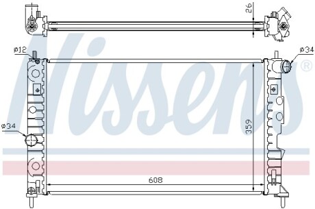 Радiатор NISSENS 68002A