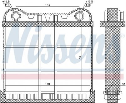 Радиатор отопителя салона NISSENS 70225