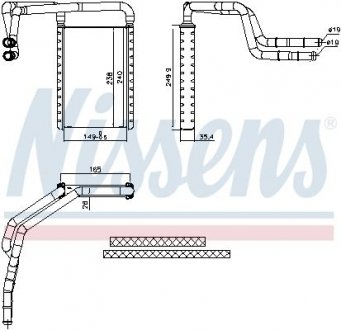 Купить Радиатор отопителя салона Ford Transit NISSENS 707182 (фото1) подбор по VIN коду, цена 3168 грн.