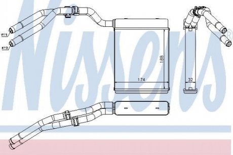 Радиатор печки Ford Galaxy, S-Max, Mondeo NISSENS 71773