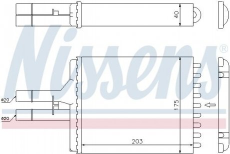 Пічка OP VECTRA B(95-)1.6(+)[OE 1843 107] Opel Vectra, SAAB 9-5 NISSENS 72656