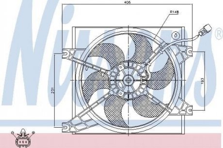 Купить Вентилятор радиатора Hyundai Accent NISSENS 85085 (фото1) подбор по VIN коду, цена 2491 грн.