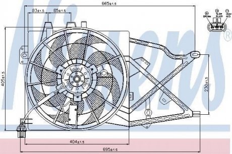 Купить Вентилятор радиатора Opel Vectra NISSENS 85208 (фото1) подбор по VIN коду, цена 3914 грн.