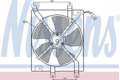 Вентилятор радиатора Daewoo Nubira, Chevrolet Lacetti NISSENS 85356