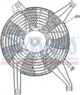 Вентилятор радиатора Mitsubishi Pajero NISSENS 85383 (фото1)