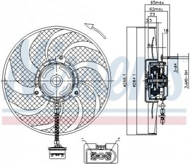 Вентилятор Skoda Fabia, Volkswagen Polo, Seat Ibiza, Cordoba NISSENS 85541