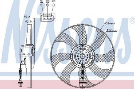 Вентилятор радиатора Seat Ibiza, Cordoba NISSENS 85549