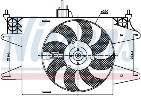 Вентилятор радиатора Fiat Doblo NISSENS 85572