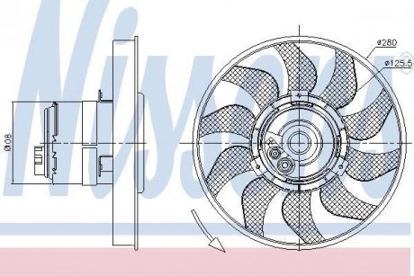 Вентилятор радиатора Volkswagen Transporter NISSENS 85619