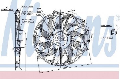 Вентилятор радиатора BMW E36, E34, E23, E32, E31 NISSENS 85648 (фото1)