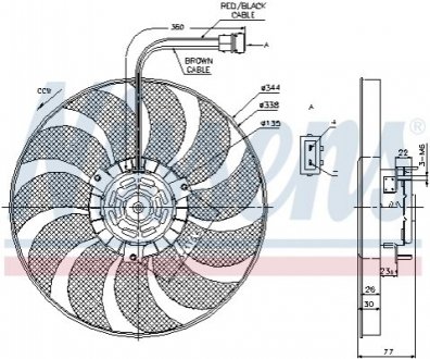 Купить Вентилятор радиатора Volkswagen Transporter NISSENS 85676 (фото1) подбор по VIN коду, цена 3297 грн.