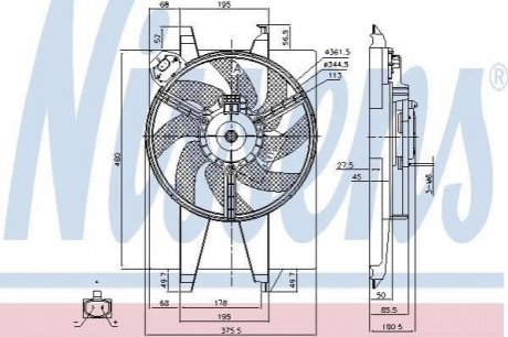 Вентилятор радиатора Mazda 3, Ford Focus, C-Max NISSENS 85767