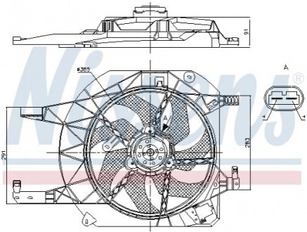 Вентилятор NISSAN PRIMASTAR (X83) (02-) 2.0 dCi NISSENS 85883