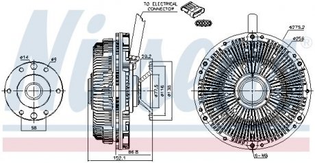 Воск муфта вентилятора DAF CF 85; DAF XF 105 NISSENS 86203