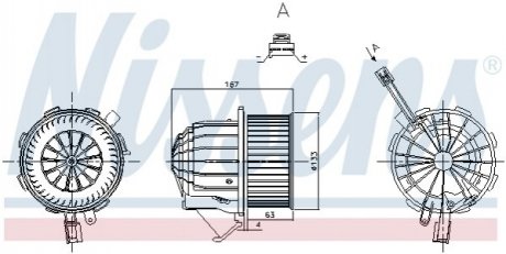 Вентилятор салона Audi Q5, A5, A4 NISSENS 87428