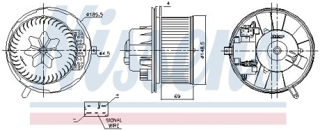 Крыльчатка вентилятора Volkswagen Passat, Seat Leon, Volkswagen Touran, Golf, Skoda Octavia, Superb, Volkswagen Jetta, Skoda Yeti, Audi TT, Volkswagen Tiguan, EOS NISSENS 87762