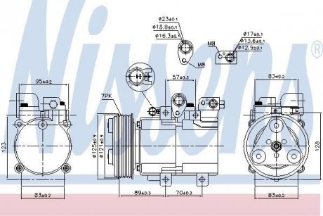 Купить Компрессор кондиционера First Fit Hyundai H-1, H100 NISSENS 890136 (фото1) подбор по VIN коду, цена 14533 грн.