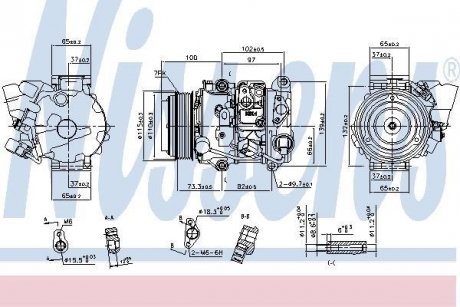 Компресор кондиціонера Toyota Highlander, Lexus ES NISSENS 890142