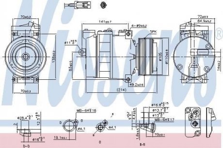 Компресор OP ASTRA G(98-)1.6 i(+)[OE 9122119] Opel Astra, Zafira NISSENS 89031