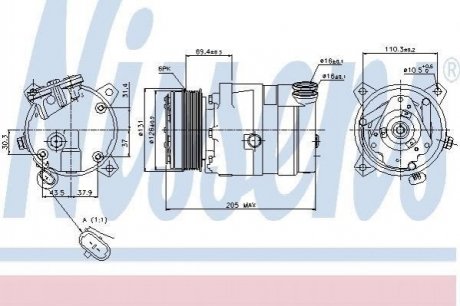 Купити Компресор кондиціонера Opel Omega NISSENS 89062 (фото1) підбір по VIN коду, ціна 7853 грн.