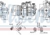 Купить Компрессор кондиционера Mercedes W205, GLC-Class, C205, W213, S205, S213, A124, A207, A238, C124, C207, C238, W907, W910, CLS-Class NISSENS 890717 (фото1) подбор по VIN коду, цена 18965 грн.