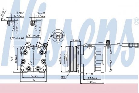 Компрессор кондиционера MAN TG-S (07-) | MAN TG-A (02-) | MAN TG-X (07-) NISSENS 89139