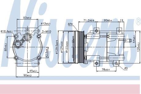 FORD Компресор кондиціонера ESCORT V 90-, ESCORT VI 95-, MAVERICK 01-, MONDEO I 93-, MONDEO II 96- NISSENS 89205