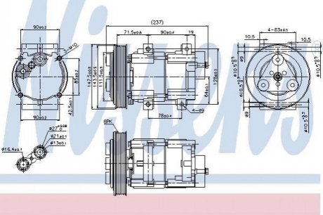 Компрессор кондиционера NISSENS 89251