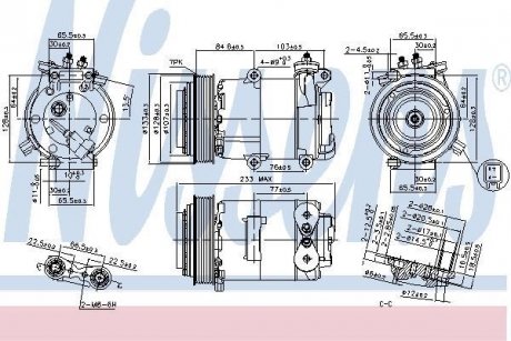 Компресор FORD TRANSIT (TT9) (06-) 2.4 TDCI Ford Kuga, Volvo S40, Ford Focus, Volvo V50, C30, Ford C-Max NISSENS 89569