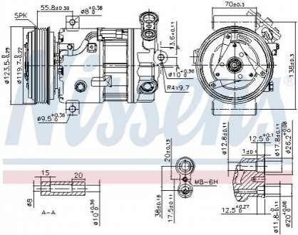 Купить Компрессор кондиционера Opel Vectra, Fiat Croma NISSENS 89577 (фото1) подбор по VIN коду, цена 11364 грн.