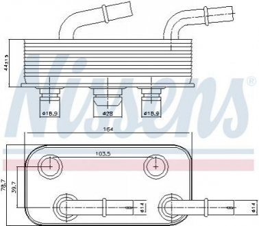 Купить Масляный радиатор BMW E46, X3 NISSENS 90657 (фото1) подбор по VIN коду, цена 2405 грн.