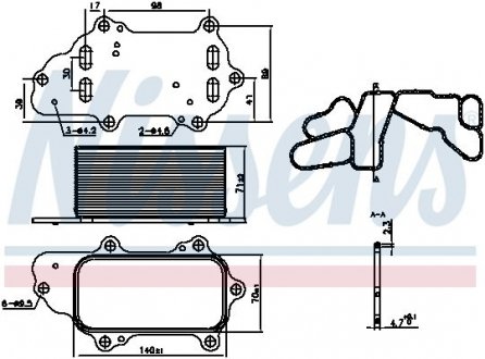 Масляный радиатор NISSENS 91225