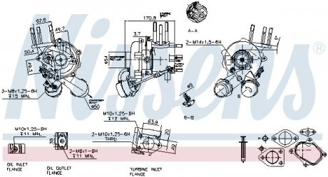 Турбокомпресор Mercedes W901, W902, W903, Nissan Patrol, Mercedes W904, Volvo S80, V70, Mercedes W203, S203, Volvo S60, Mercedes W211, KIA Sorento NISSENS 93042