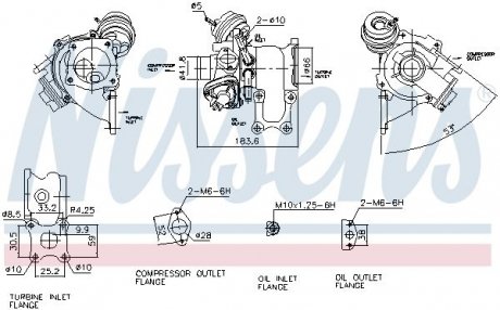 Купити Турбокомпресор First Fit Ford Focus, Ecosport, Connect, Transit, B-Max, C-Max, Fiesta, Courier, Mondeo NISSENS 93278 (фото1) підбір по VIN коду, ціна 21860 грн.