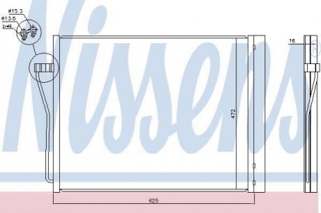 Конденсер кондиционера BMW F01, F04 NISSENS 940308