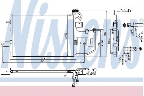 Купити Радіатор кондиціонера Skoda Felicia, Volkswagen Caddy NISSENS 940317 (фото1) підбір по VIN коду, ціна 4379 грн.