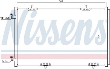 Конденсер кондиционера Citroen C-Elysee NISSENS 940333
