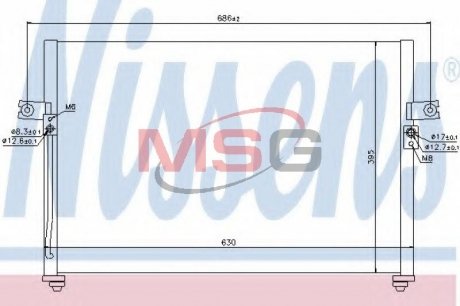 Купить Радиатор кондиционера Hyundai H100, H-1 NISSENS 94038 (фото1) подбор по VIN коду, цена 3651 грн.